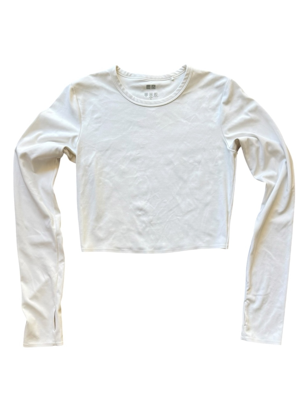 UNIQLO Ultra Stretch AIRism Cropped Long Sleeve Top S